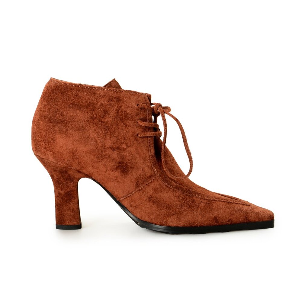 Burberry Women's Storm Bootie Leather Heeled Booties Boots Shoes US 7.5 EUR 37.5 - Picture 4 of 8